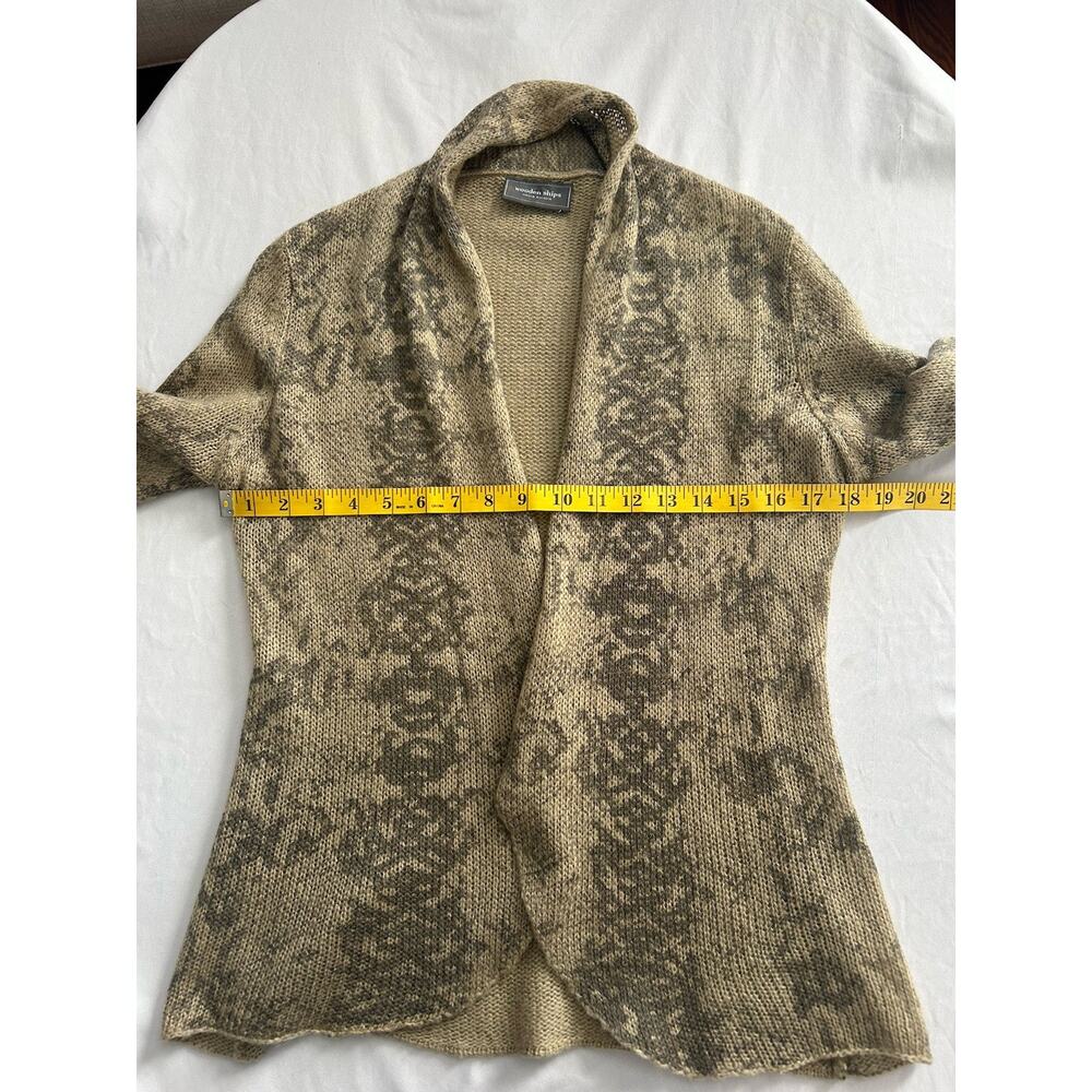 Wooden Ships Wool Blend Open Cardigan Womens Size X/S Tan Soft Comfort Boho - Picture 6 of 8